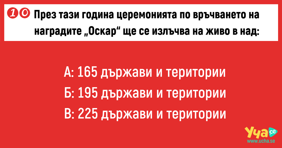 Провери знанията си за наградите „Оскар“ с този забавен тест